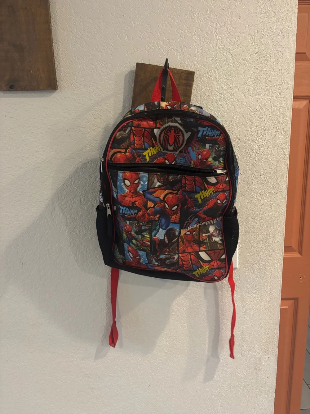 Kids Spider-Man Themed Red Backpack